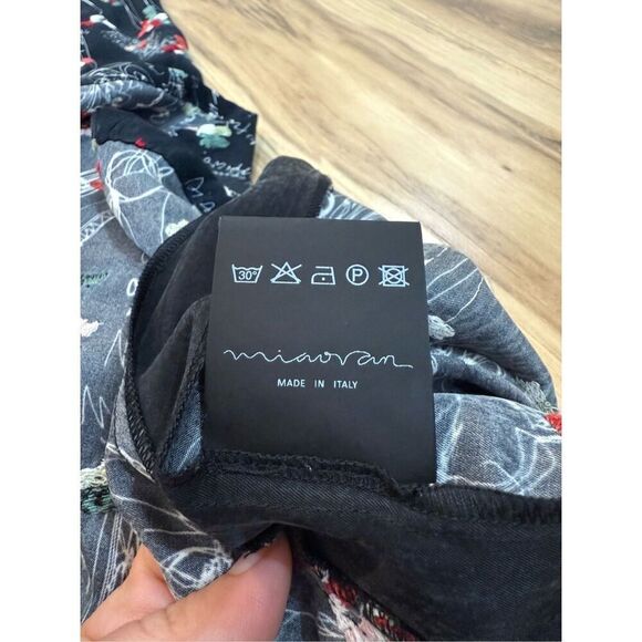 Miao Ran Printed & Embroidered Dress in Black fit XS/S - Picture 6 of 14